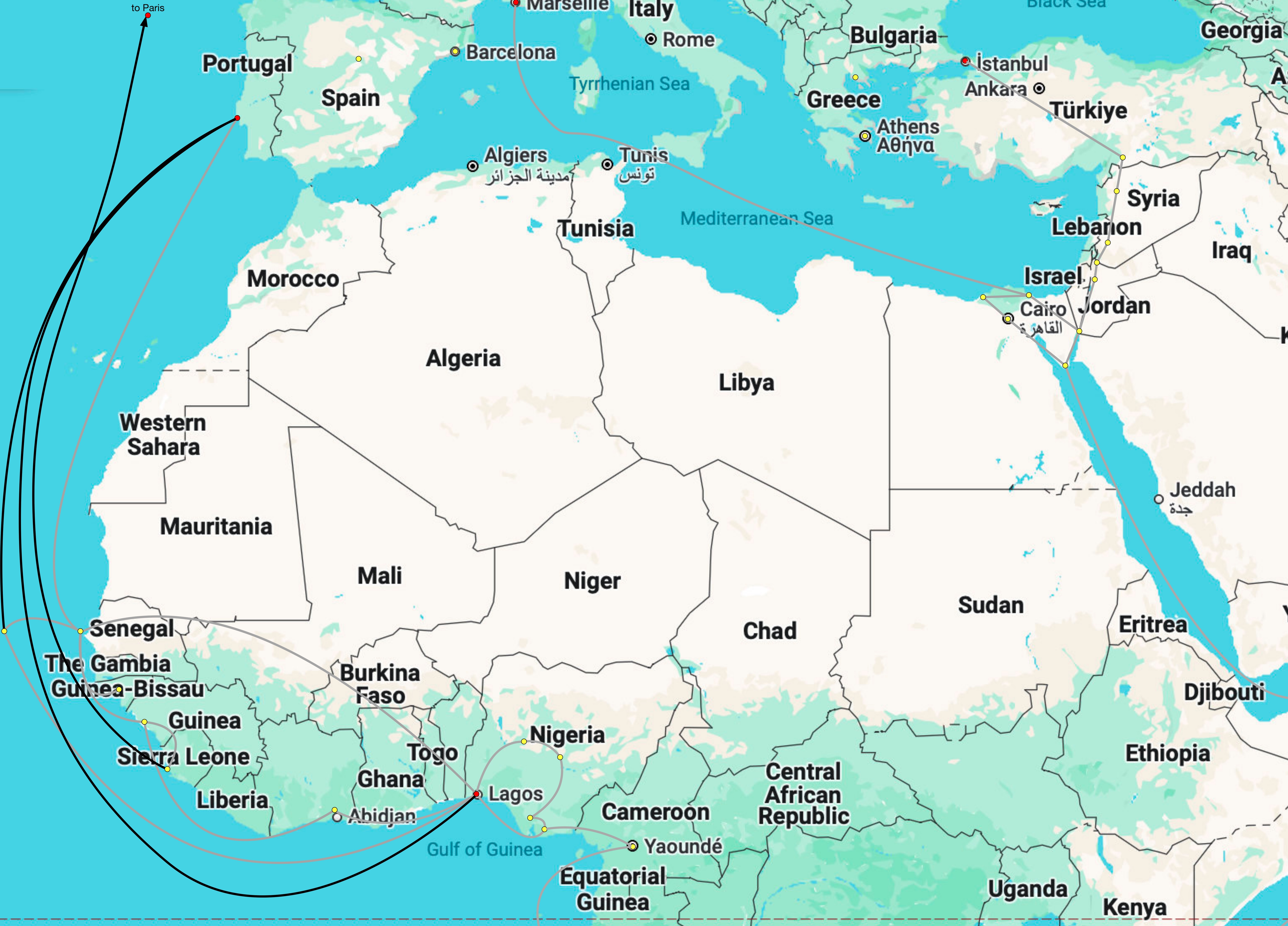 Afrika IP Ağı Haritası